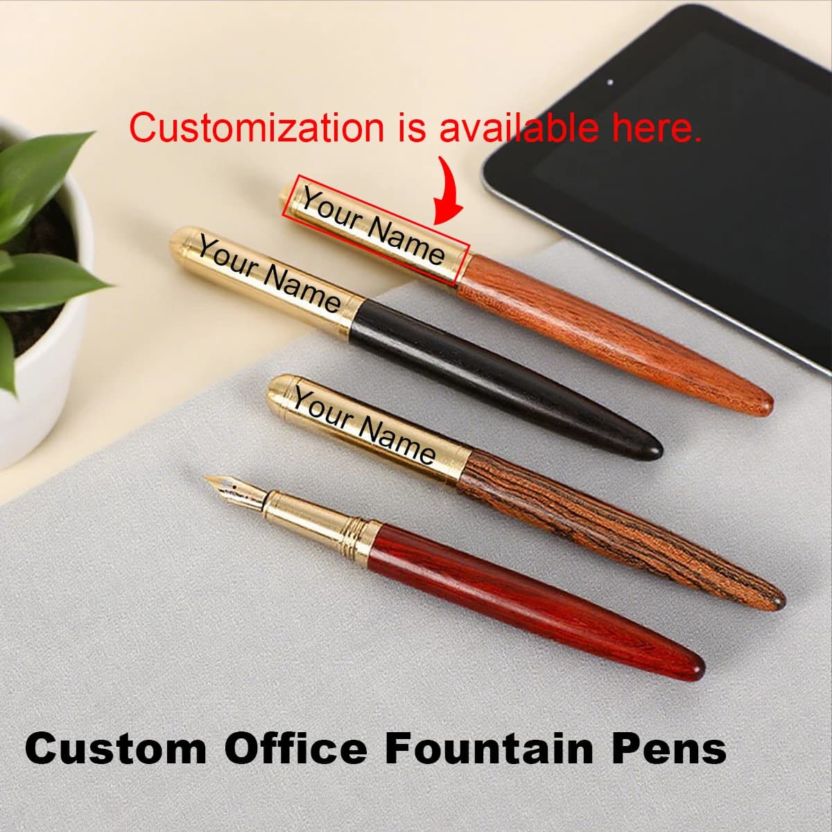 1PC Wooden Fountain Pens, Handcrafted Vintage Luxury Pen,  Business Pen, Smooth Writing for Journaling & Calligraphy,  for Signa