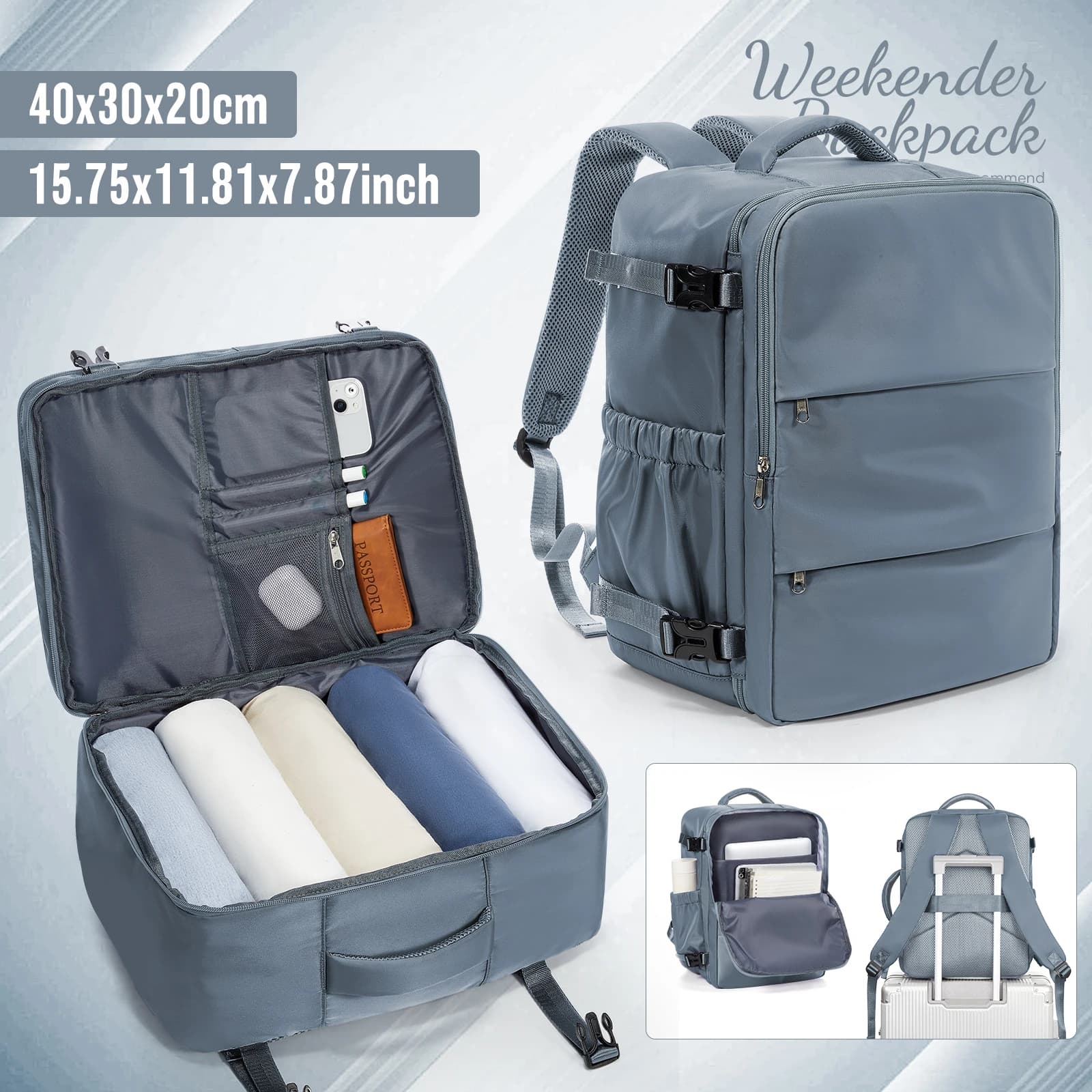 Backpack Travel Cabin Airplane 40x30x20 Men Ryanair Carry-on Luggage 40x30x20  Wizzair Backpack Travel Bags Easyjet for Laptop