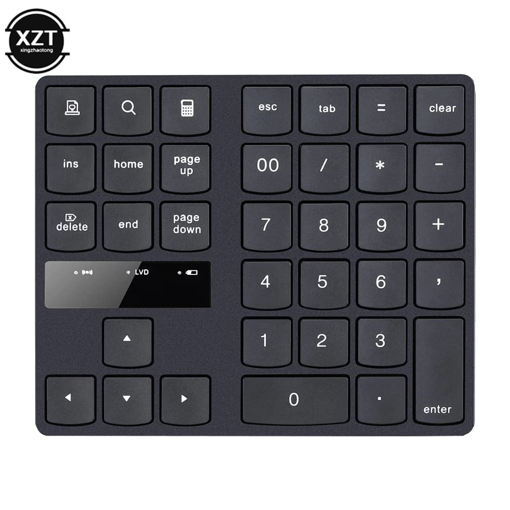 USB 2.4G Wireless Keyboard 35 Keys Buttons Multimedia Quiet Keypad Charging Number Digital Numpad For Laptop PC Office Supplies