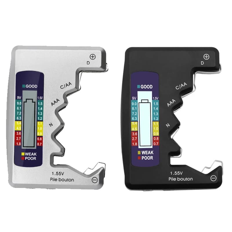 Digital Battery Tester Capacity Detector For C/D/N/AA/AAA/9V 6F22 Batteries /1.55V button cell