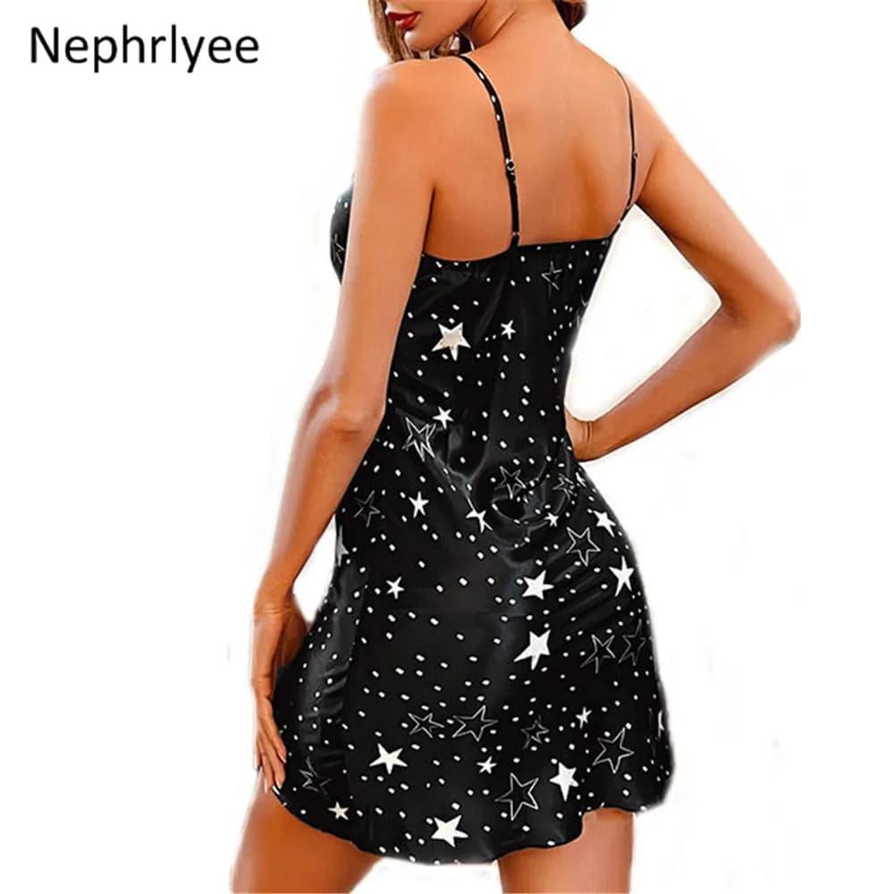 2026 Summer New Women's Sleepwear Female Sexy Spaghetti Strap Nightgown  Rayon Nightdress Short Robe Dress Gown SLP001368