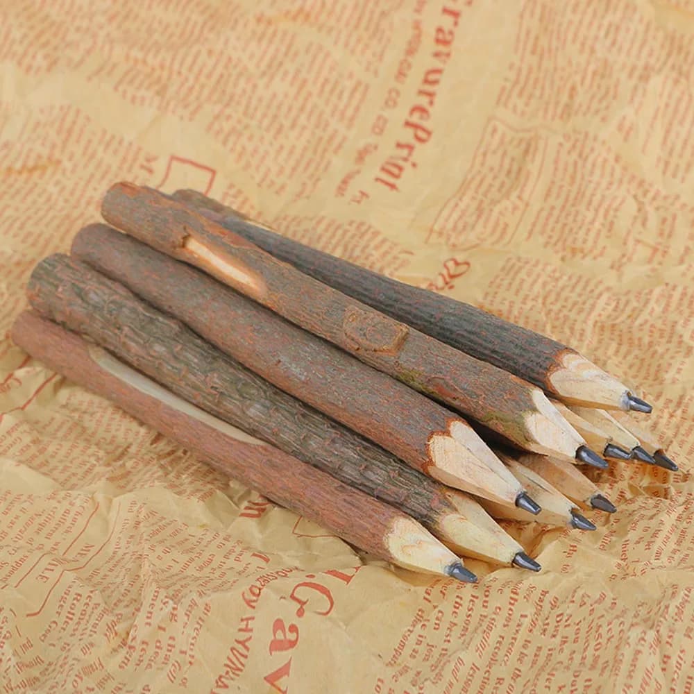 1PC Wooden Branch Pencil Crafts Writing Tool Drawing Painting Pen School Stationery Office Supplies