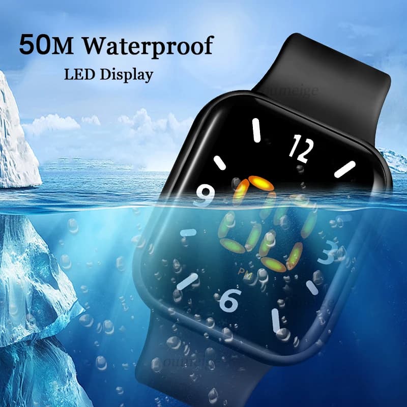 Men Digital Watches Mens 2025 Sports LED Watch for Men Women 50M Waterproof LED Wristwatches Electronic Clock Relogio Masculino