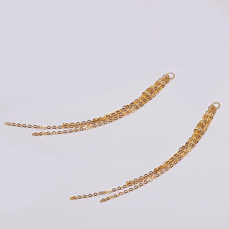 Women DIY Jewelry Earring Accessrioes Fashion Design Au750 18k Gold Chains Tassel
