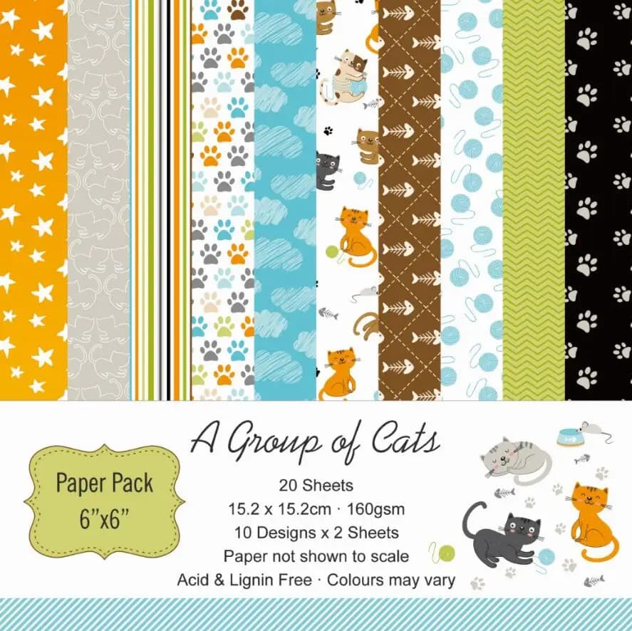 DIY graup of cat Scrapbooking paper pack of 20sheets handmade craft paper craft Background pad