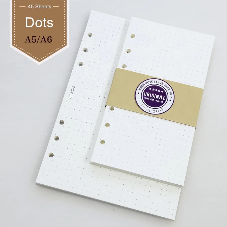 filofax loose-leaf notebook refill a5 a6 loose-leaf line hardiron daily memos paper spiral soft copybook 50 sheets filler papers
