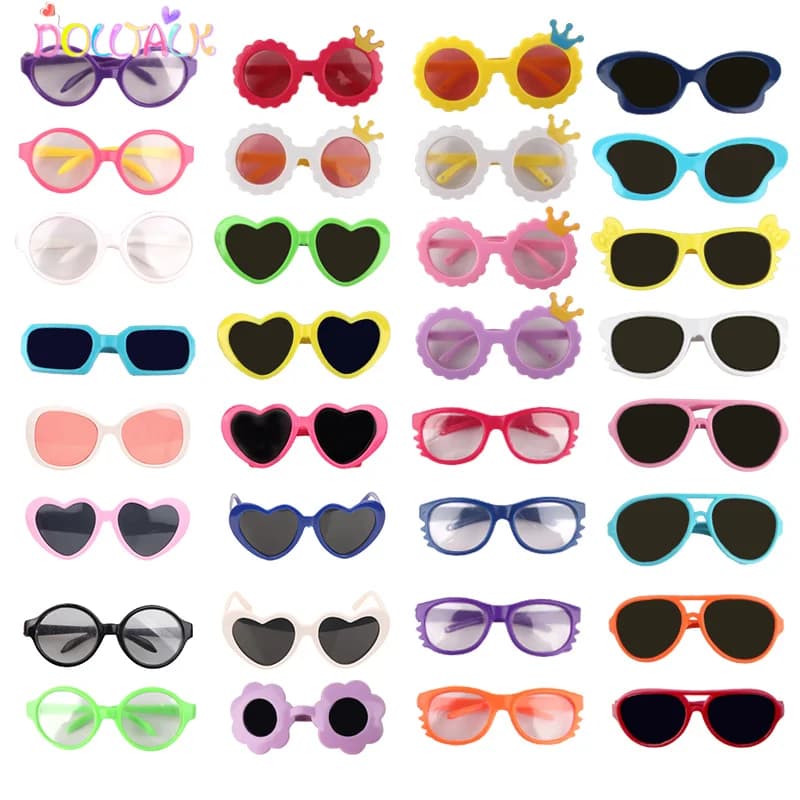 Doll Accessories For Girls Fashion Sunglasses Necklace Hairpin For 43 Cm Bebe Reborn Baby Clothes For Our Generation Baby Toys