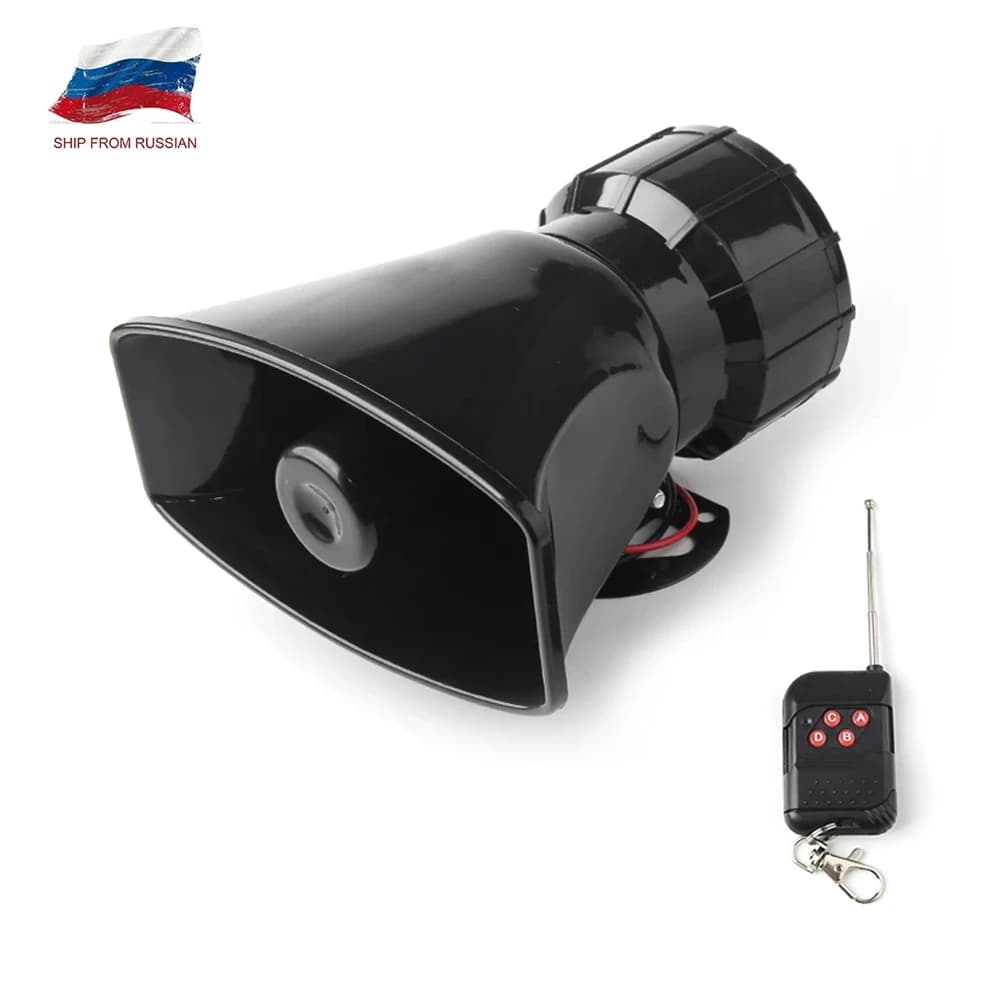 Car Accessories 12V Speaker 130dB Wireless Electronic Siren Loud Car Warning Alarm Police Fire Siren Horn Loudspeaker