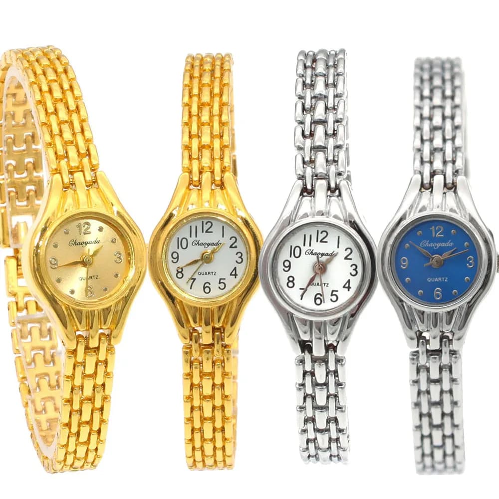 New Women Bracelet Watch Mujer Golden Relojes Small Dial Quartz Watch Popular Wristwatch Hour Female Ladies Elegant Watches