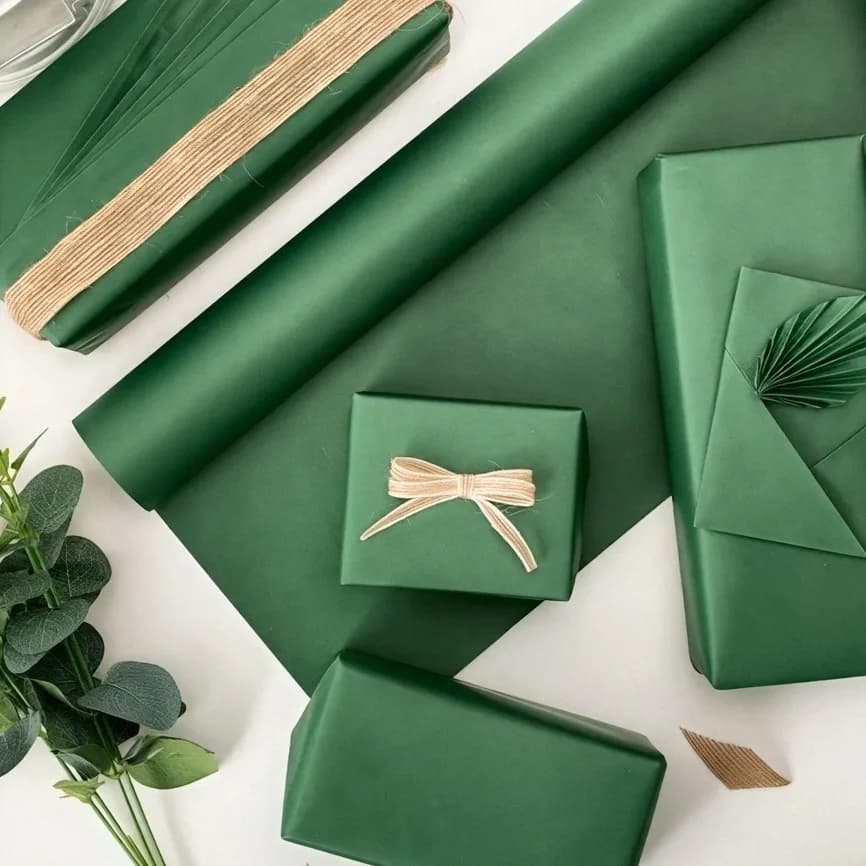 1 Roll of Giant Green Craft Paper - Art Kraft Craft Paper for Birthday, Bouquet, Floral Crafts, Packaging, Poster