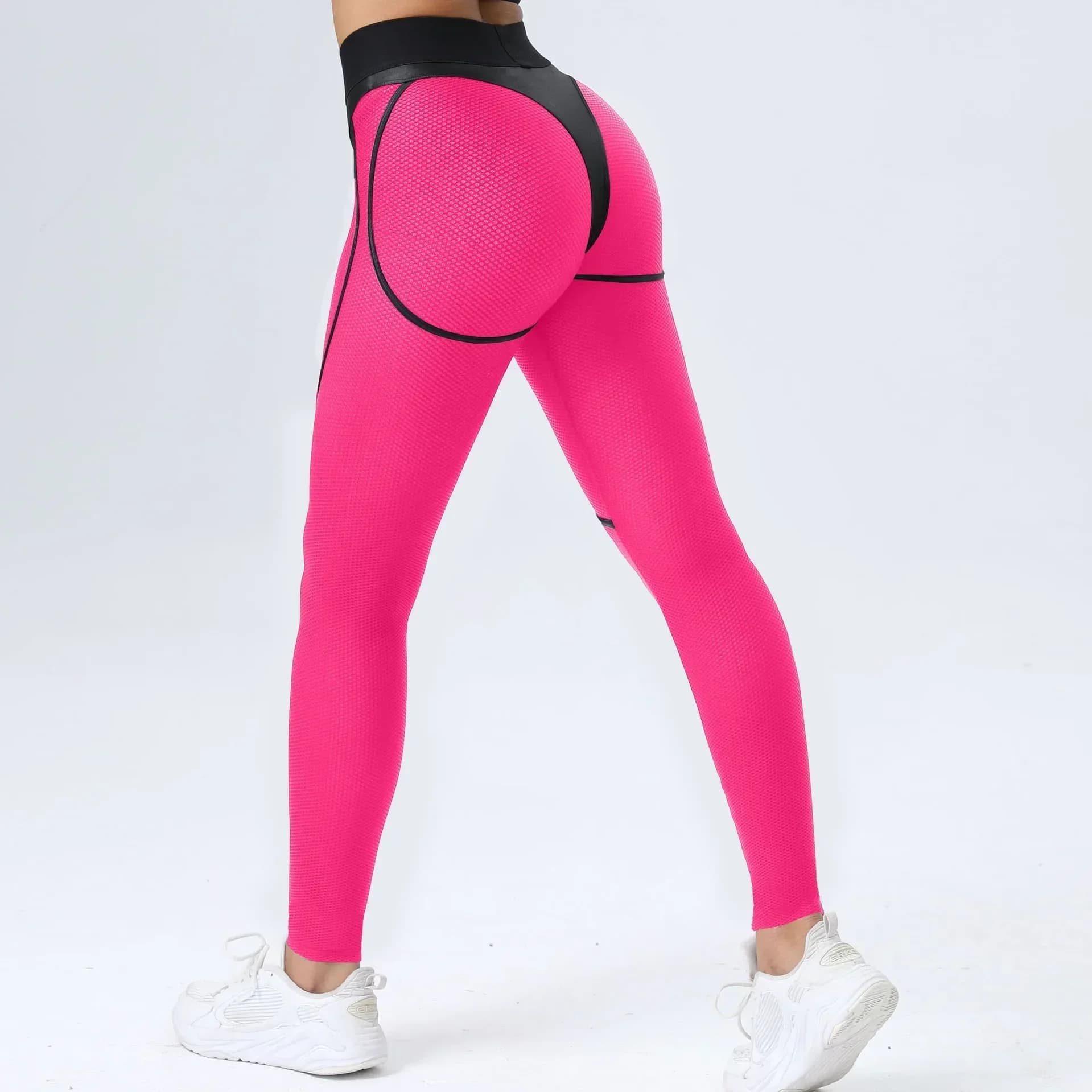 Leggins Woman Gym Push Up Sexy Woman Clothing Mesh Transparent Thong Female Legging Yoga Workout Women Pants High Waist Tights