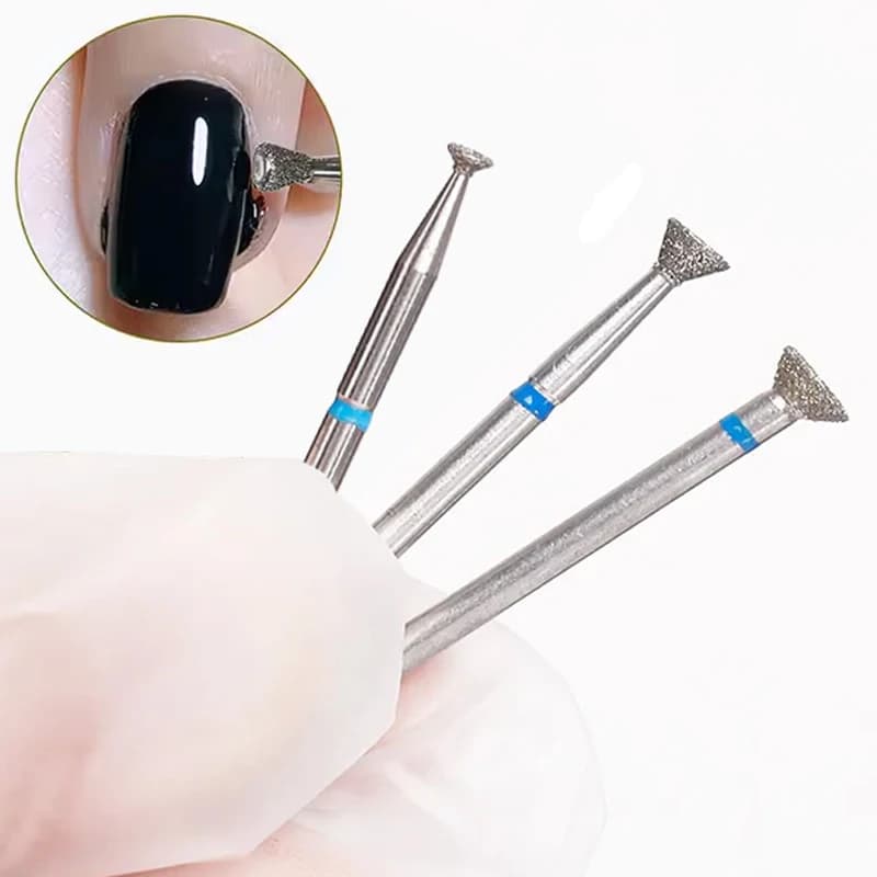 Nail Art Polishing Removal Head Disc Grinding Burr T Mills Grinder Diamond Electric Nail Drill Bit Cuticle Cutter Manicure Tool