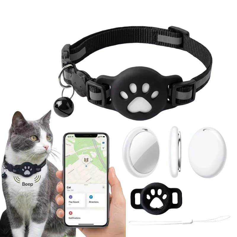 Pet（Cats and dogs）Locator Set GPS Tracker Collar Set, Pet Additions, Compatible with Apple Find My