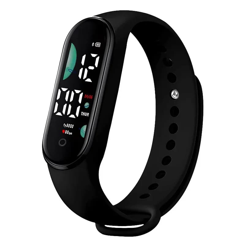 2025 New Motion Sports Watch for Women Electronic LED Digital Wristwatch Fashion Casual Simple Silicone Touch Waterproof Clock