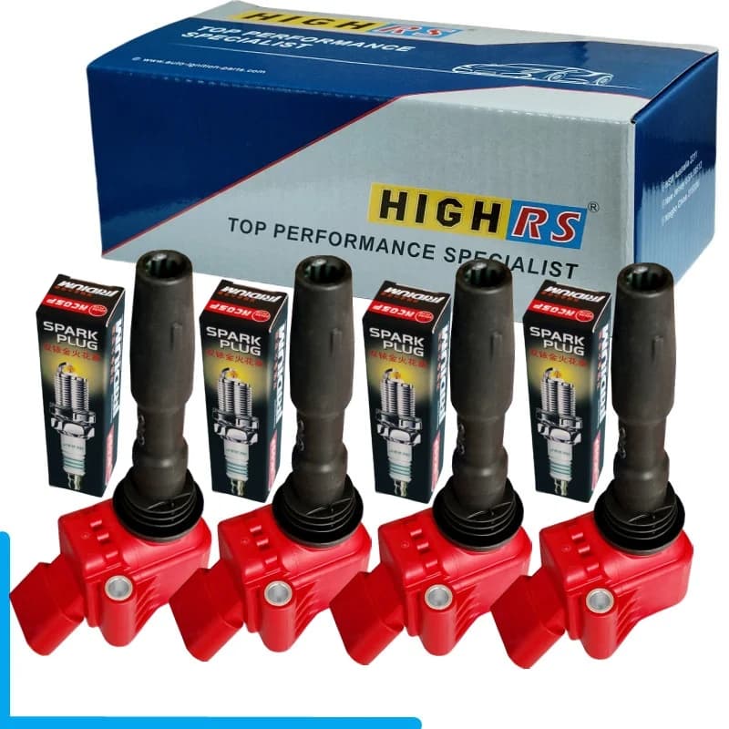 Iridium spark plug and ignition coil set, product view
