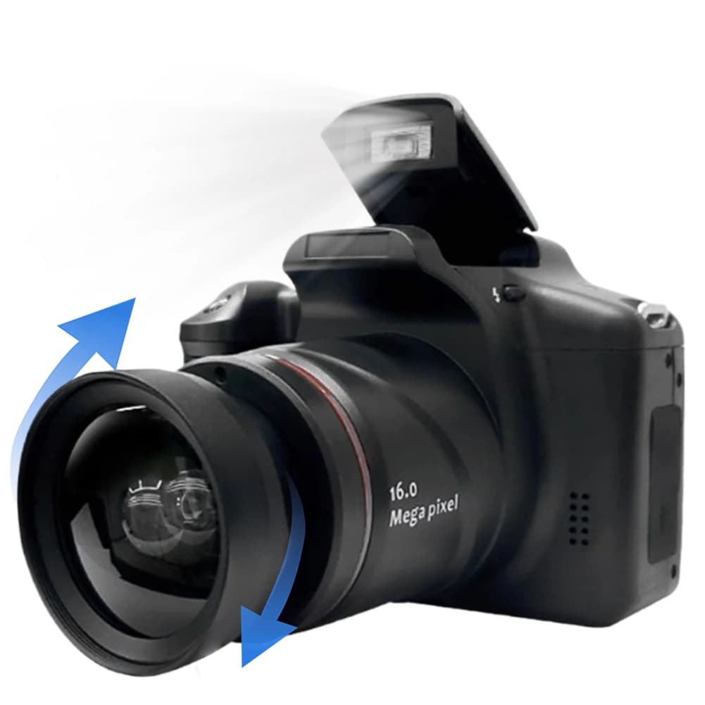 16MP Vlogging Camera with 2.4 Inch LCD Screen Camcorder 16X Digital Zoom Video Recorder for Photography