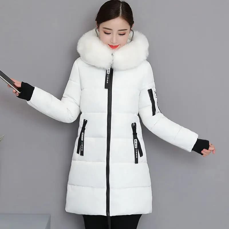 Quilted Parkas Woman Long Padded Jackets Cotton Zip-up Hoodie Coats for Women Youthful High Quality Elegant Loose Casual Great