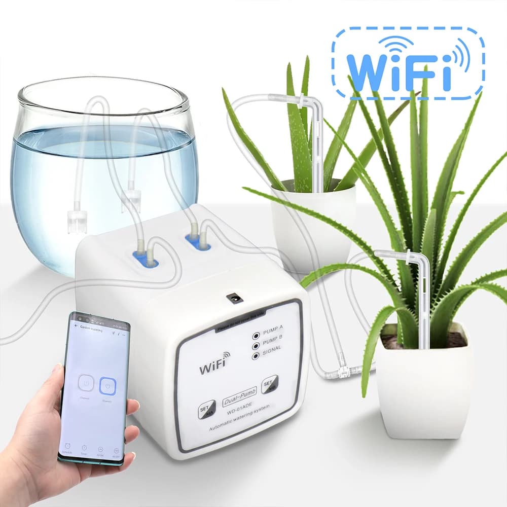 WiFi Self-Watering Kits Intelligent Drip Irrigation System Remote APP Controller Automatic Watering System Kits For Garden Plant