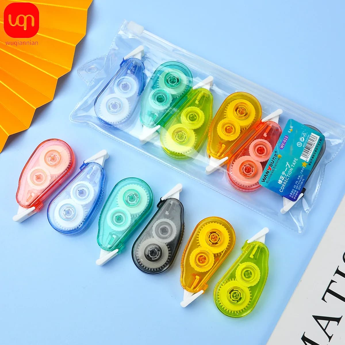 WQN-6pcs Mini Instant Correction Tape for School & Office Stationery Supplies