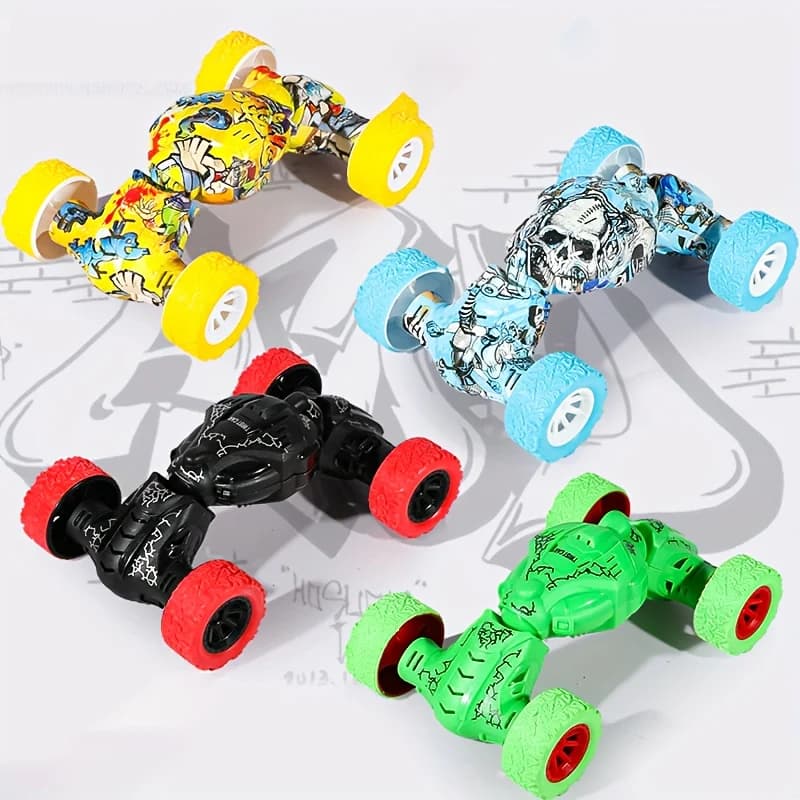 Inertial off-road vehicle dual spring toy car, suitable for climbing stunts, parties and educational entertainment