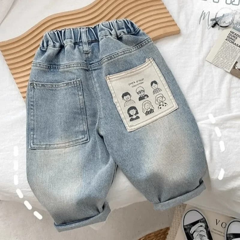 Boys Spring Fashion Jeans Pants Kids Loose Ankle Length Casual Harem Bloomers Children All-match Denim Long Trousers for 1-6Yrs