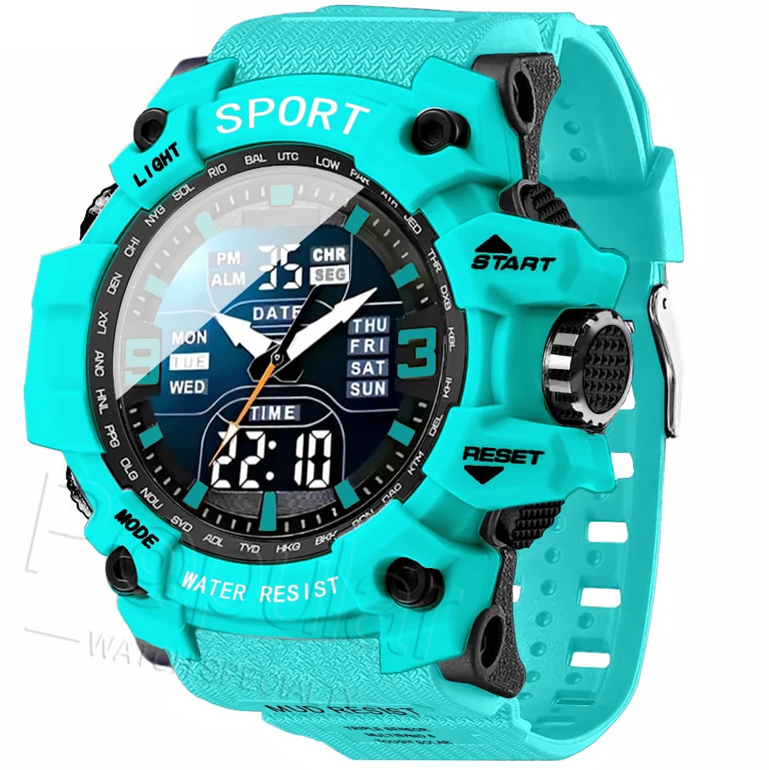 Men's and women's sports watches, tactical hands, large dial,  illuminated timer, alarm clock