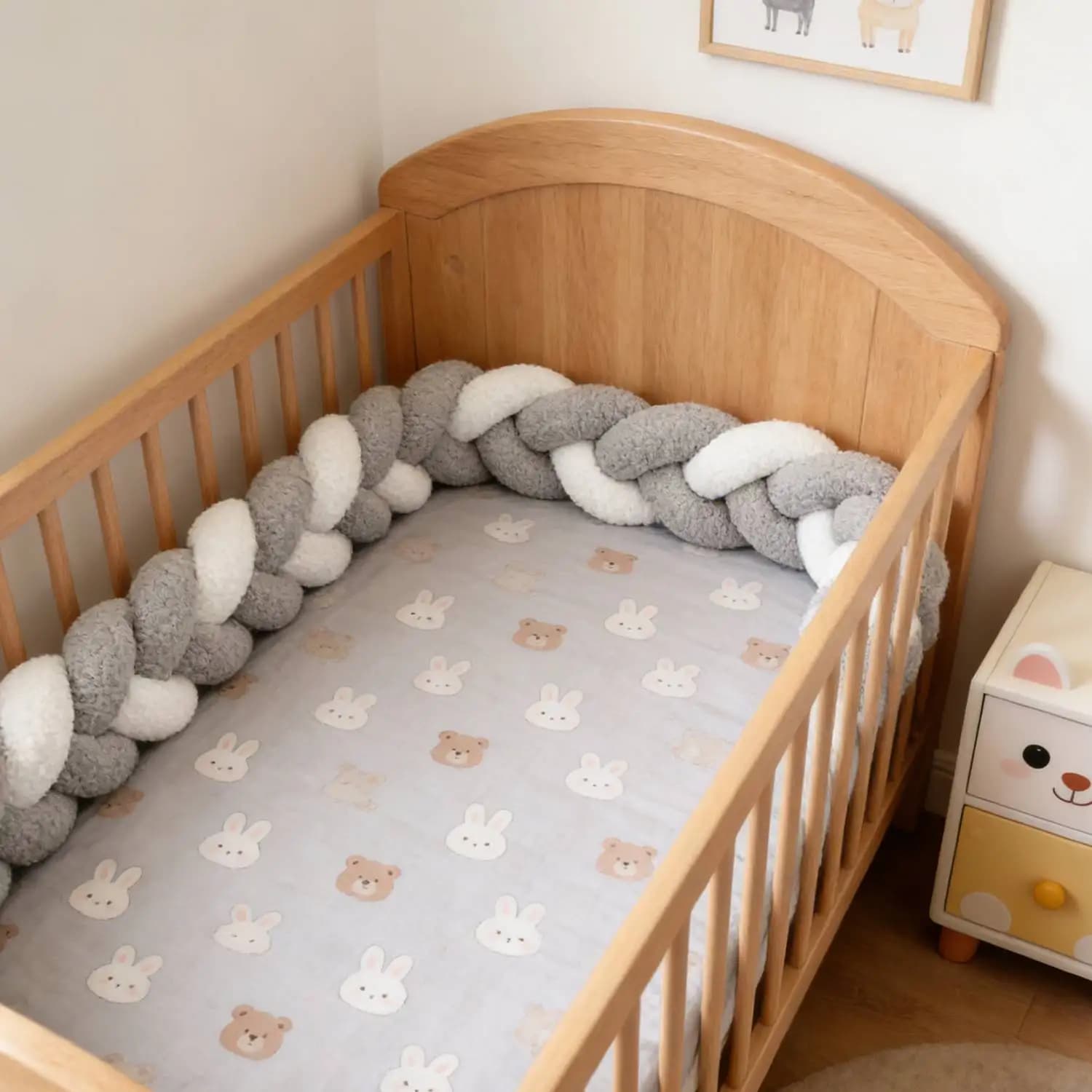 Baby Crib Protector Infant Cradle Pillow Cushion Braid Crib Bumper Protector Room Decor Tresse Tour De Lit Bebe 1M 2M 3M 4M