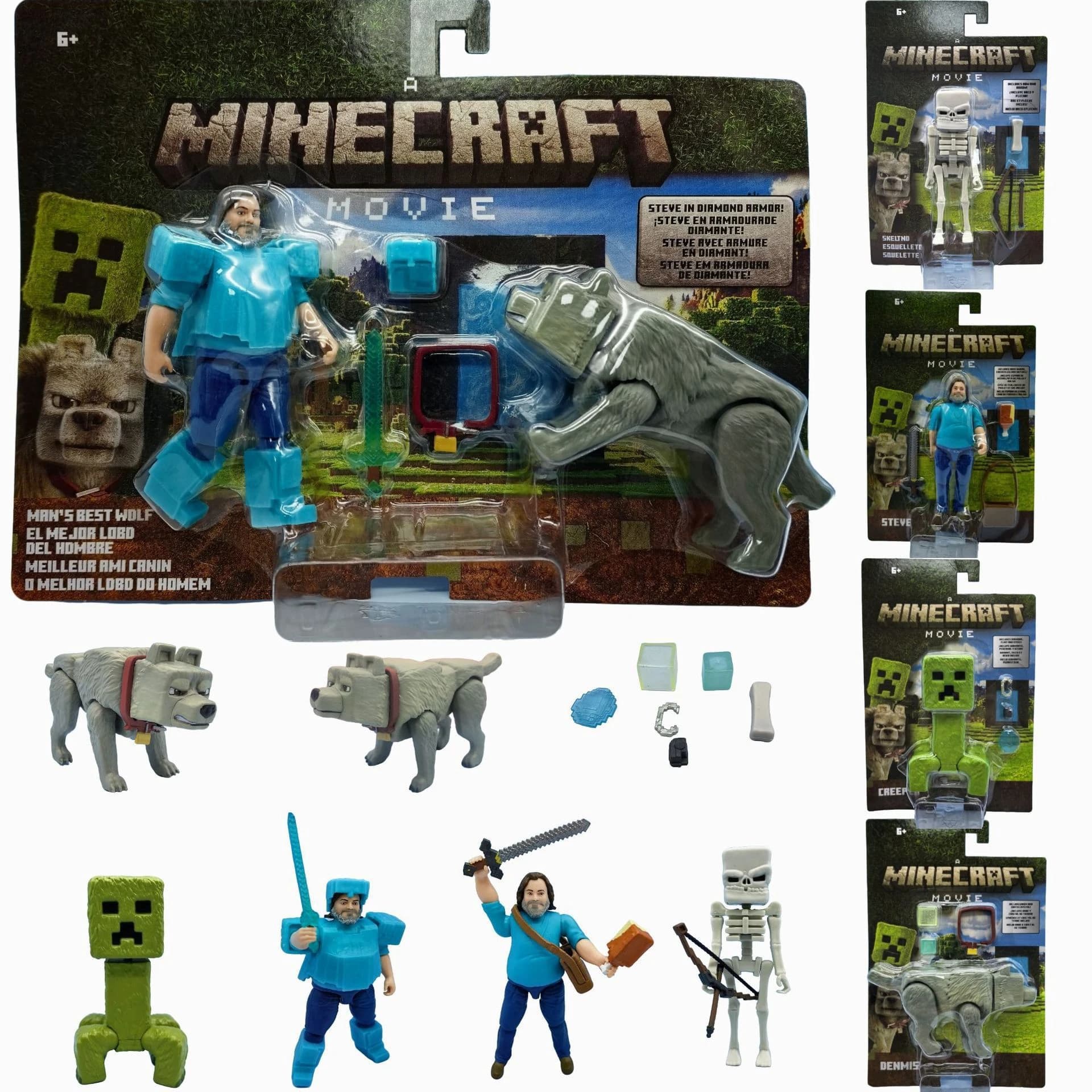 New Product In Stock Mc Movies 2025 Happy Meal Toys Steve Dennis Creeper Piglin Anime Figure Mc Ornaments Collection Toys Gift