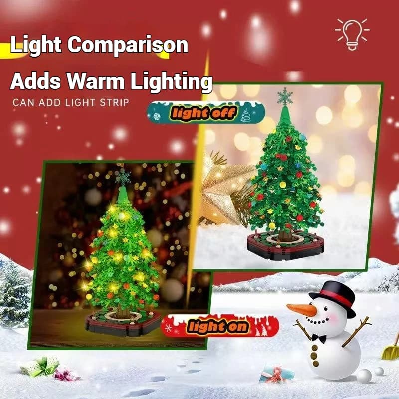 DIY children's Christmas toys and gifts, Christmas tree model building blocks, Christmas theme living room decorations