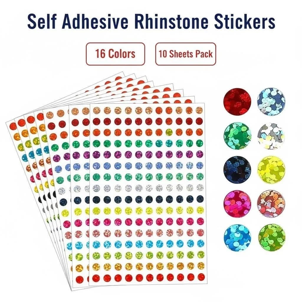 1760 Color Coded Labels Laser Shiny Dot Stickers 0.6cm dot labels, 16 color styles of color coded label stickers for office,