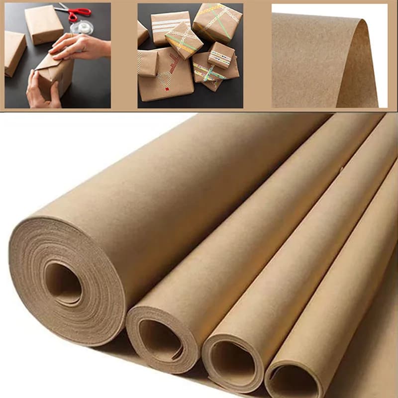 10M Brown Kraft paper eco-friendly packaging paper, Degradable Friendly Paper Packaging Materials Bouquet Gift Box Craft Paper