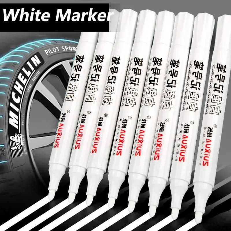 1-10 Pcs White Marker Pens 2.0mm Oily Waterproof White Gel Pen DIY Graffiti Sketching Markers Stationery Wrting School Supplies