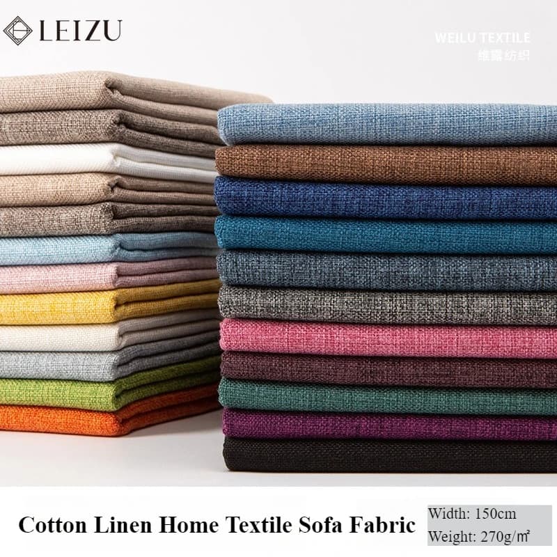 Home Textile Fine Linen Sofa Cloth Thickened Solid Color Fabric for DIY Sewing Sofas Covers, Tablecloth,Pillows,Curtain 50x150cm