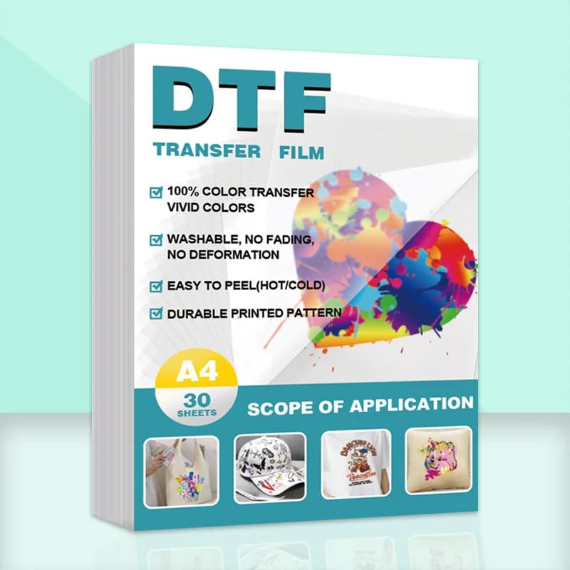 30 Sheets of DTF Double-Sided Printing Film Thermal Transfer Film Paper A4 Film Printer Directly Prints DIY
