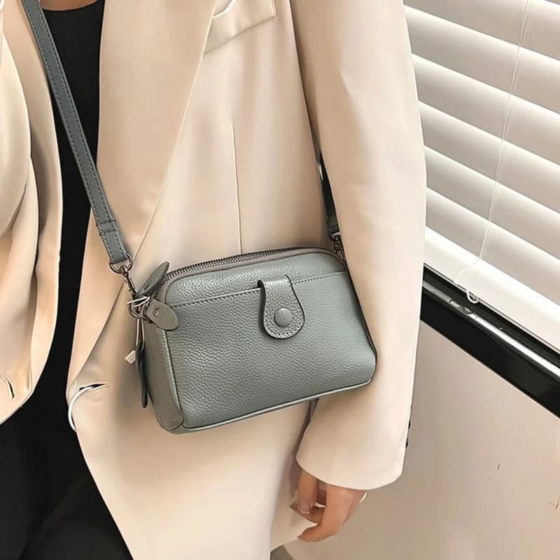 Women Genuine Leather Shoulder Bag New Casual Female Small Crossbody Bags For Women Bag Cell Phone Bag Day Clutches