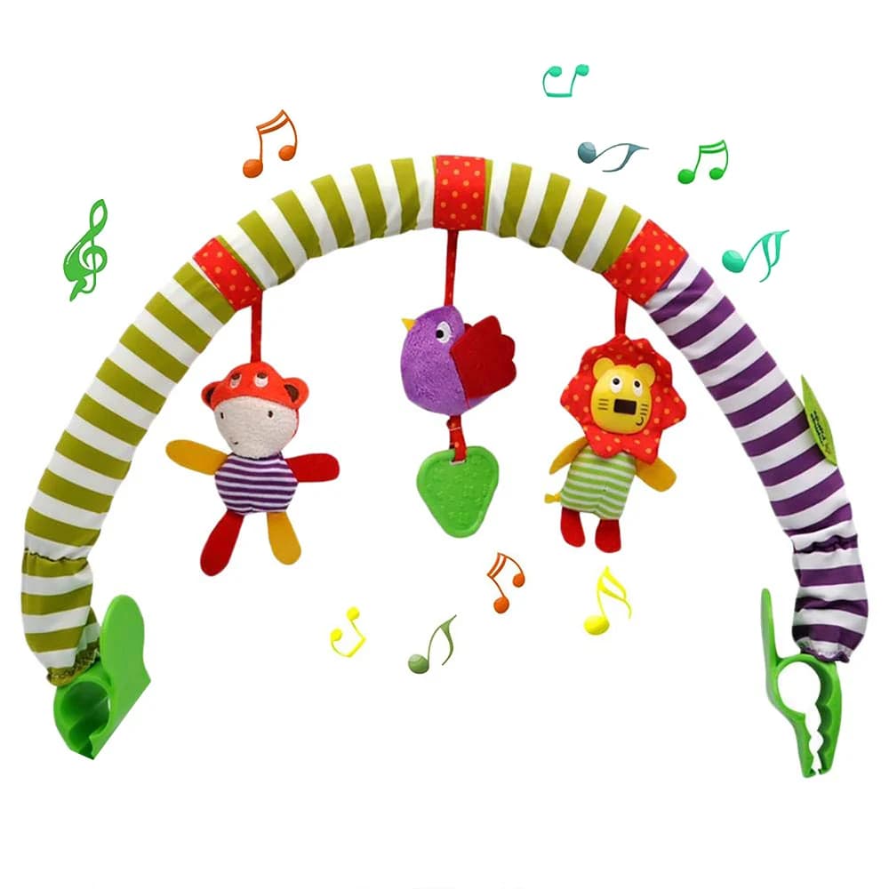 Baby Stroller Arch Toys Rattle Stroller Lathe Crib Toys Car Seat Cot Play Travel Infant Baby Toys Educational For Newborn Gifts