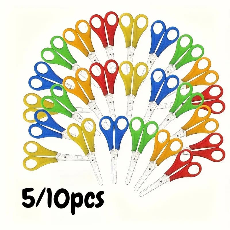 5/10pcs DIY Craft Shears, Office School Stationery, Sharp Stainless Steel Blades, Multipurpose Cutting Tool for Home/Work