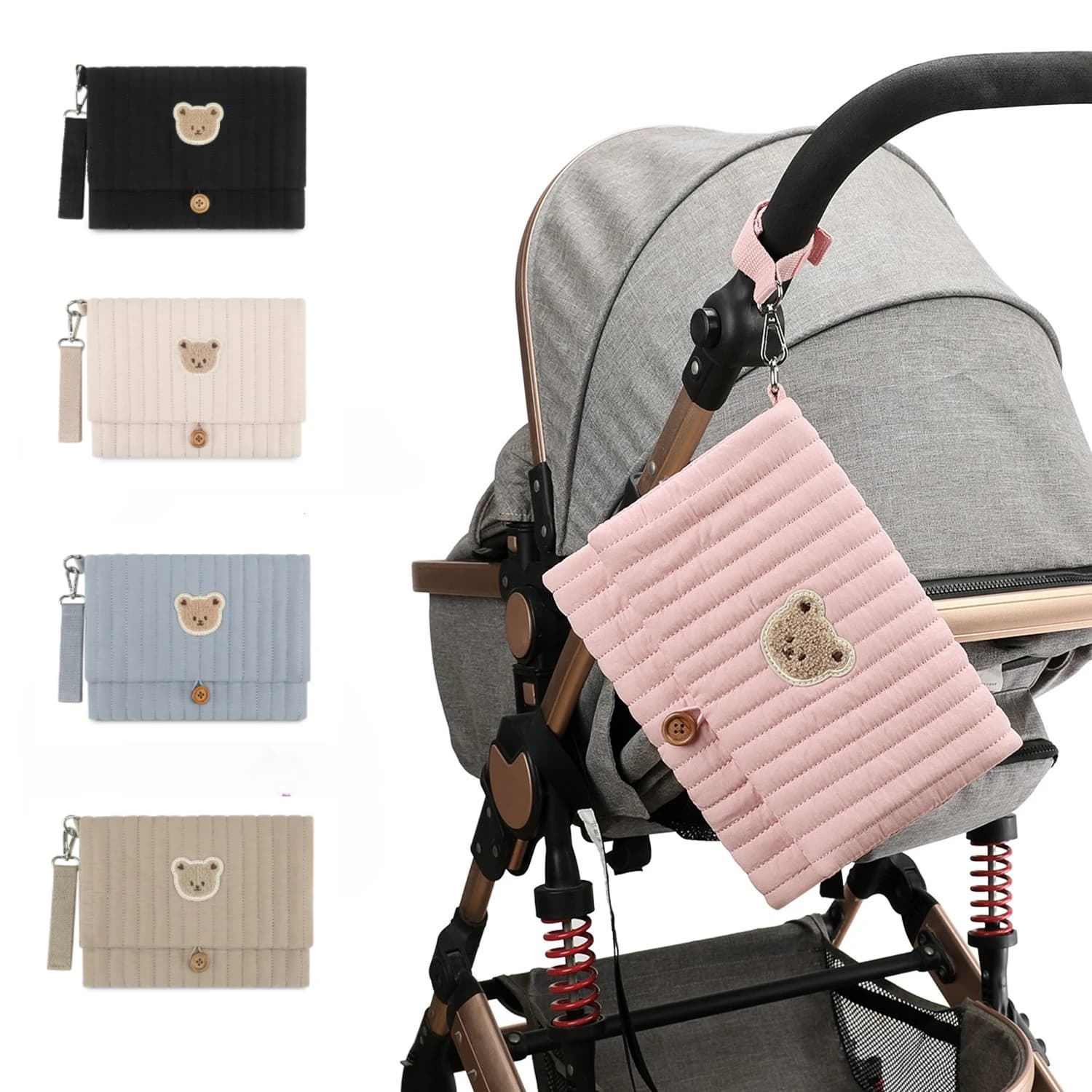 New Diaper Storage Bags Portable Cute Hanging Type Multi-functional Packing and Organizing Diaper Bag for Mother and Baby Travel