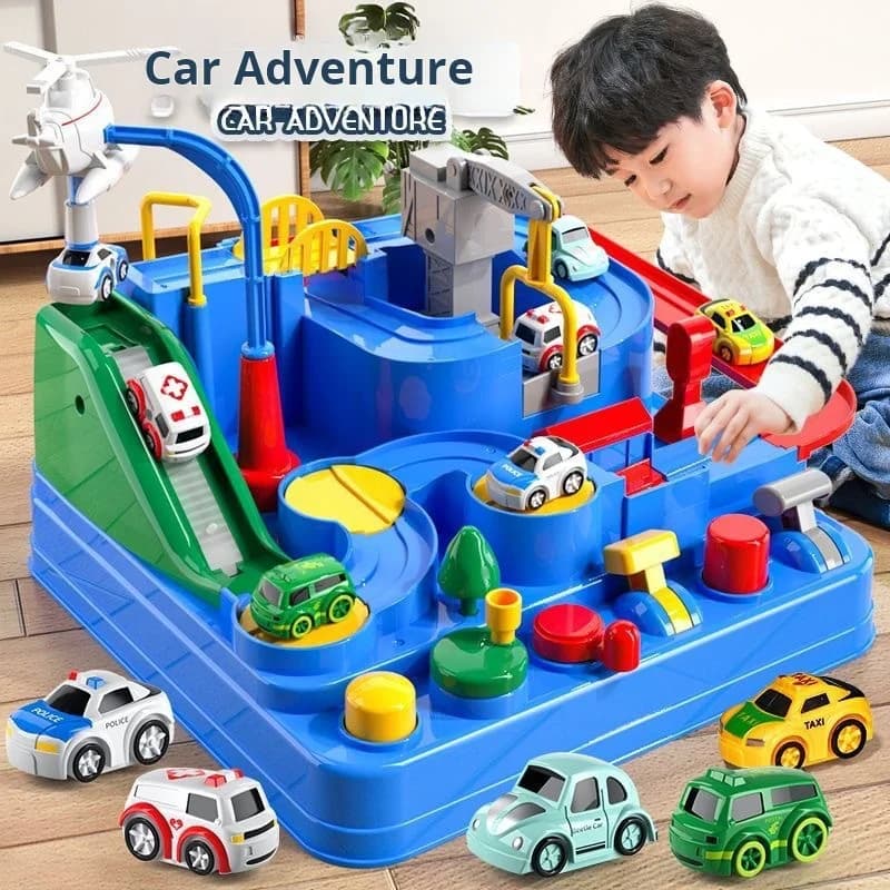 Racing Rail Car Model Educational Toys Track Adventure Game Brain Mechanical Interactive Train Animals Space Rocket Toy