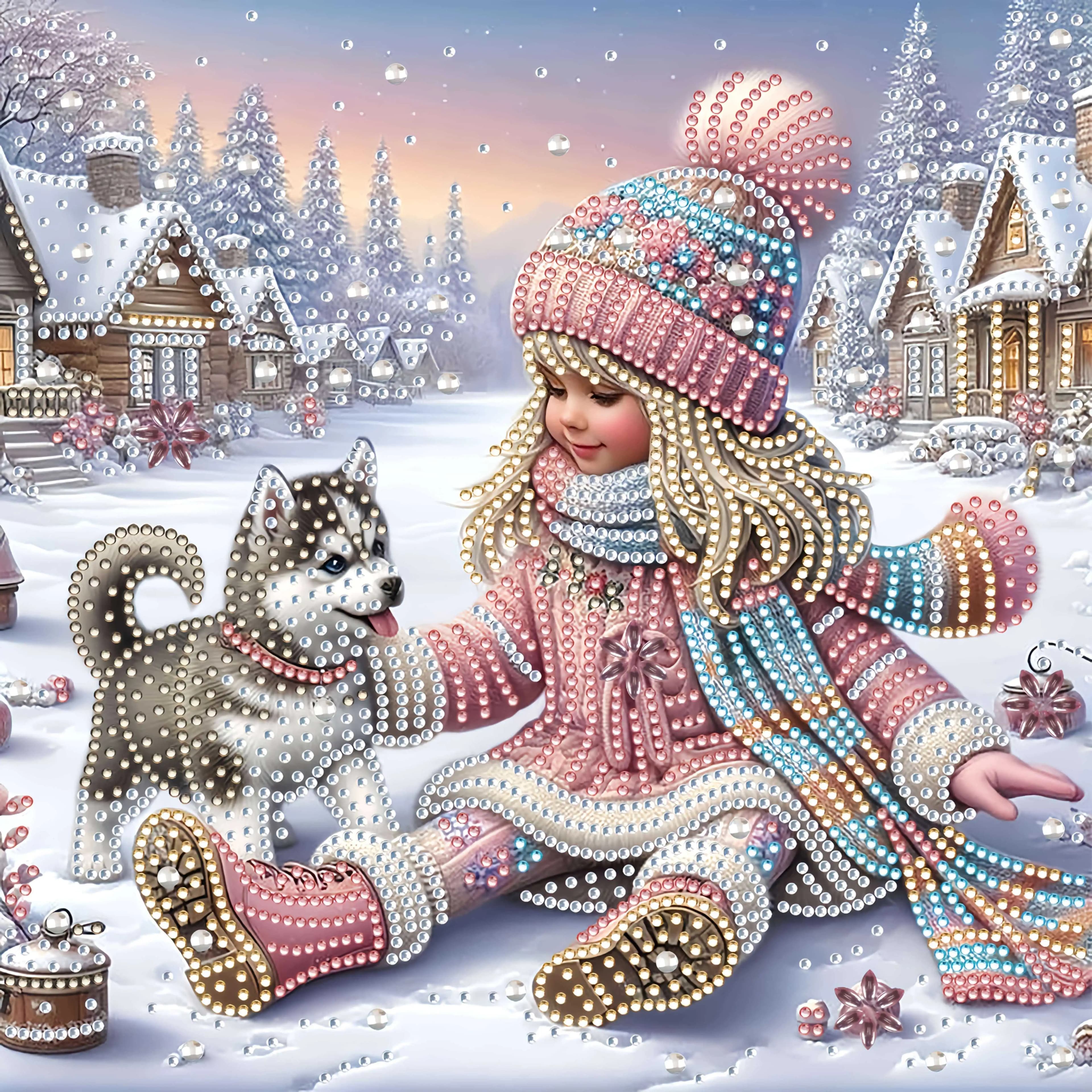 5D DIY Diamond Art Painting Set, Handmade Crafts, Special Shaped Diamonds Add Three-Dimensional Effect, Can Be Completed Alone o