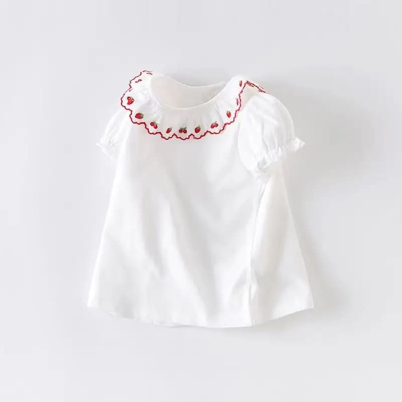 Girl's T-shirt 2024 New Girls' Summer Clothes Short Sleeve Children Top Wear