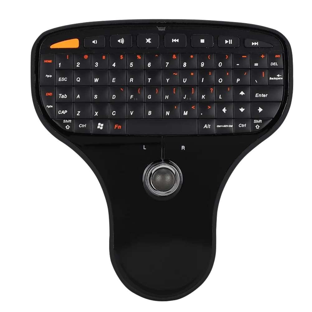 Wireless Keyboard Trackball Keyboard N5901 QWERTY Keyboard Trackball 2.4G Wireless Mini USB MultiMedia Keyboard for TV Computer