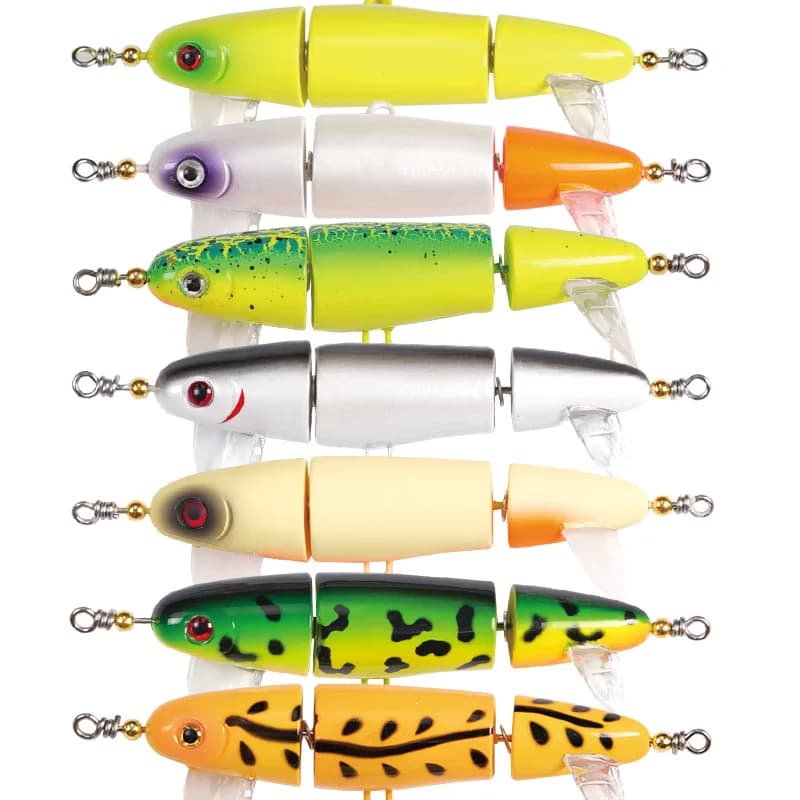 Top Water 3-Section Fishing Lures Sea Bass Crankbaits Minnow Whopper Freshwater Saltwater Floating Lure for Catfish Pike Teaser