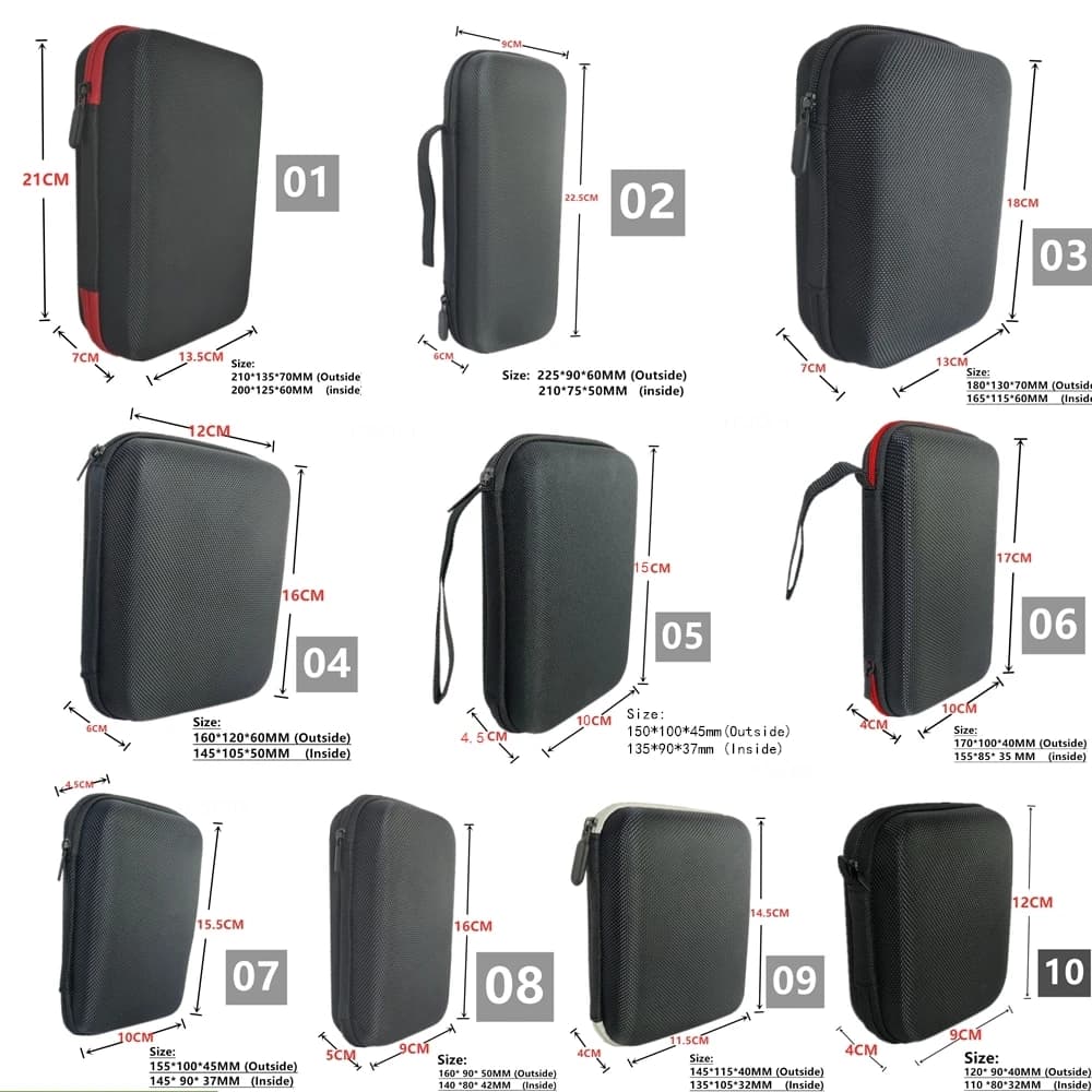 Digital Multimeter Bag Tool Storage Bags for Electronic Accessories Shockproof Bag EVA Box Case Earphone Data Cable Storage Bag