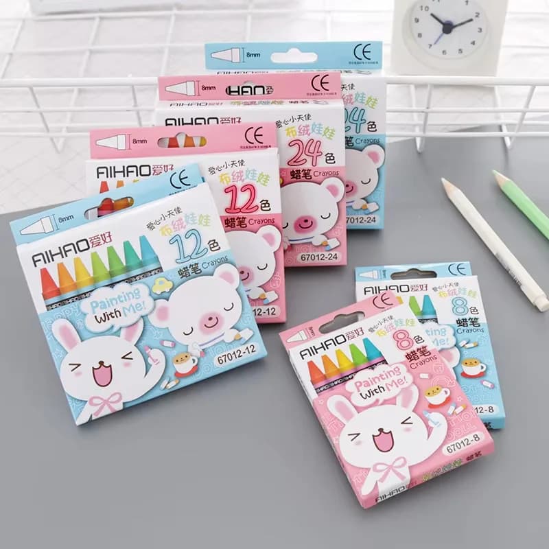 8/12/24 Colors Crayons Wax Drawing Set Artist Paint Oil Pastel Pencil for Kid School Sketch Art Supplies Student Stationery Gift