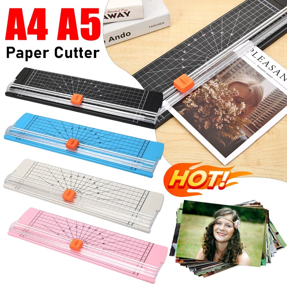 Office Paper Trimmer A4 Paper Cutting Machine Guillotine Paper Cutter with Automatic Security Safe Guard for Coupon Craft Paper