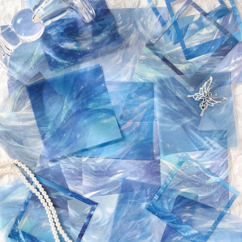 25Sheets Water Wave Gradient Material Paper Vintage Scrapbooking Junk Journal DIY Craft Background Paper