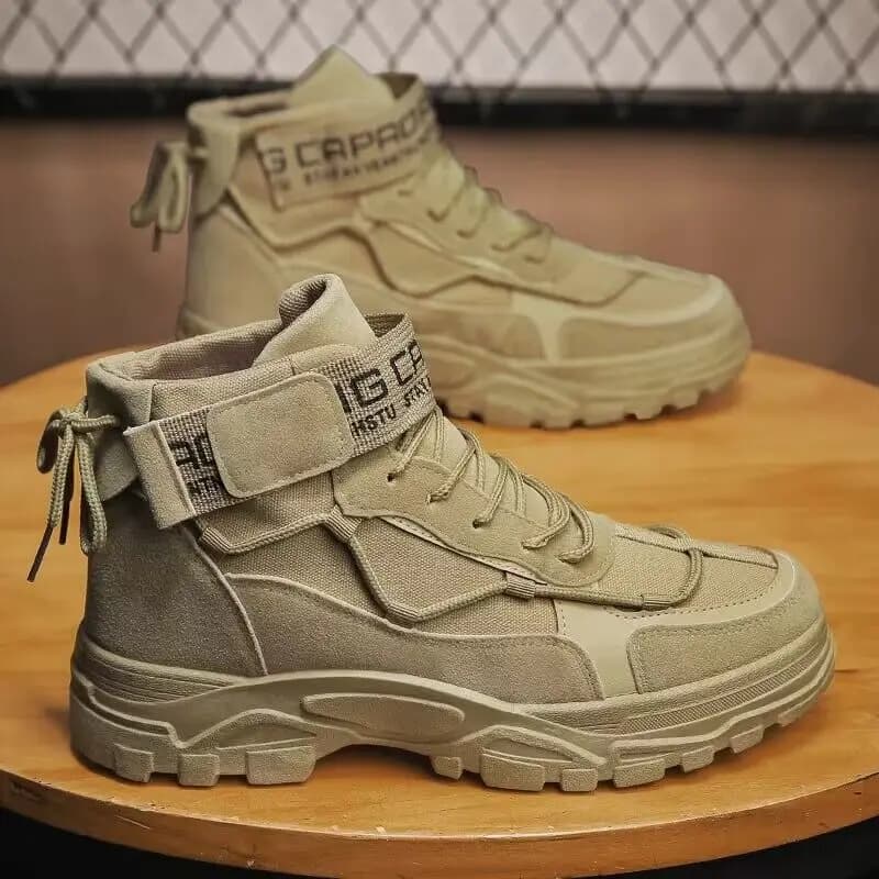 Men's Boots Fashion Platform Ankle Boots Outdoor Light Hiking Boots For Men Non-slip Desert Military Boot 2024 Winter Mens Shoes