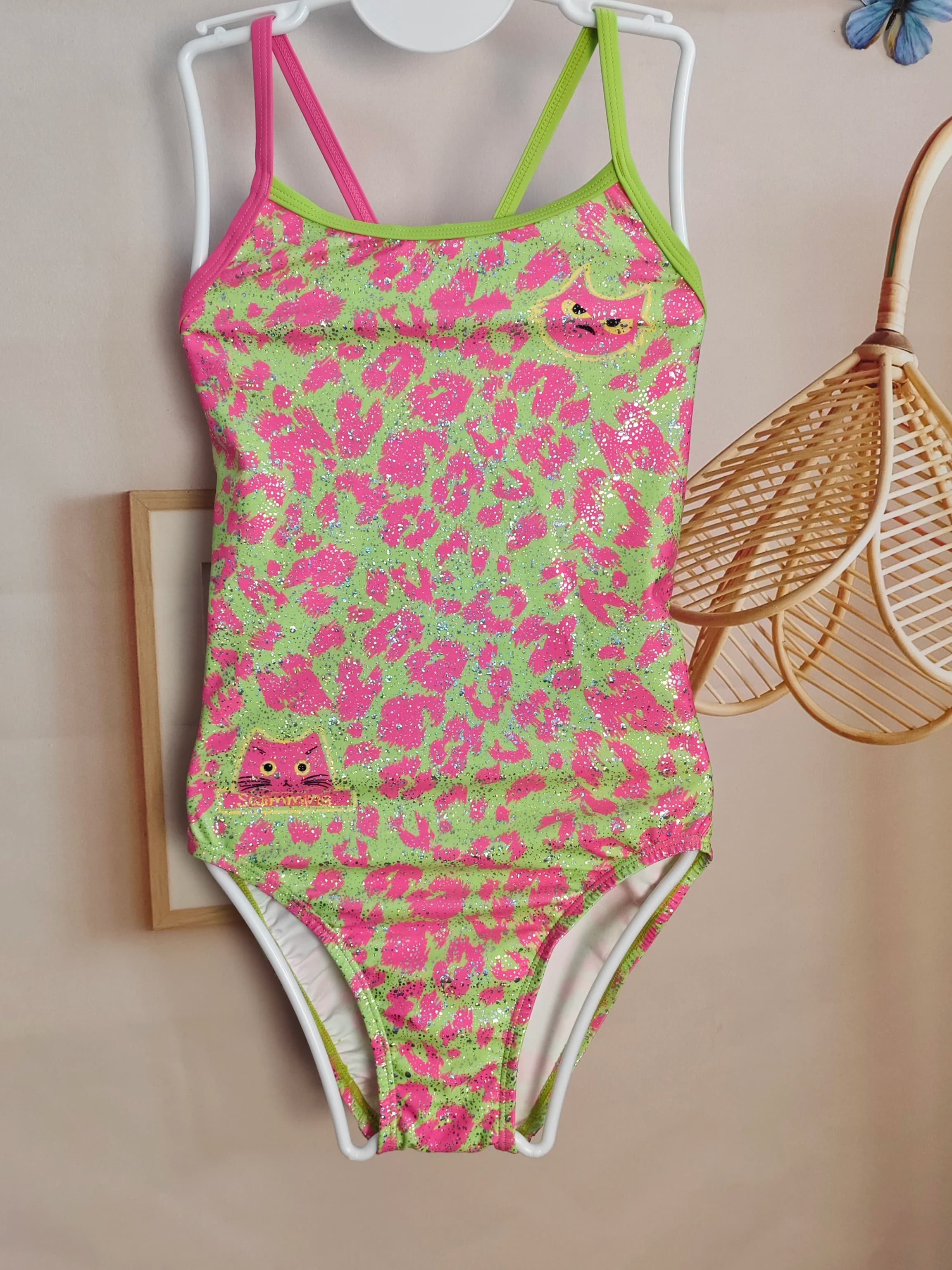 Women's Professional Racing One-Piece Swimsuit  Design No Chest Pad Quick Dry Vacation Style Swimming Competition Suit