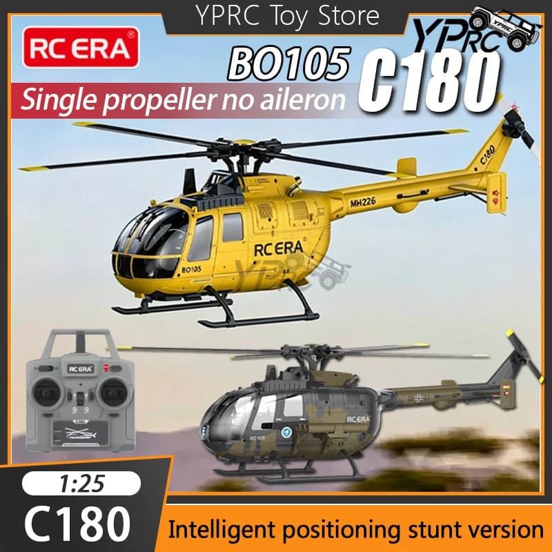 RC ERA 1:25 C180 RC Helicopter 6CH BO105 Brushless with Optical Flow Positioning Stunt Single Propeller No Aileron Plane Toy New
